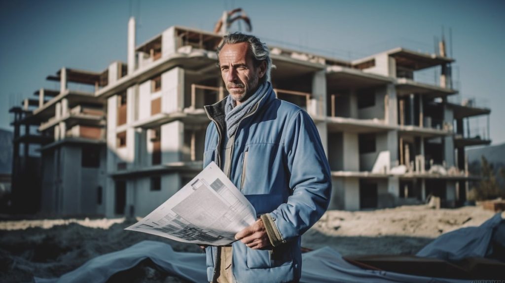 promoteur immobilier sur un chantier à Lausanne