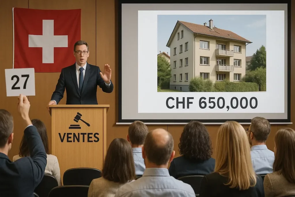 Vente aux enchères d'une maison en Suisse Vente aux enchères d'une maison en Suisse