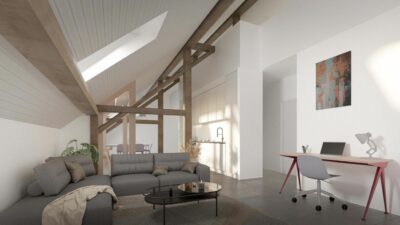 Photo 1 de l'annonce 1614669 - cronay – appartement mansardé de 4.5 pièces