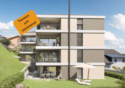 Photo 1 de l'annonce 1615176 - orbe – promotion – appartement 5.5 pièces rez – jardin