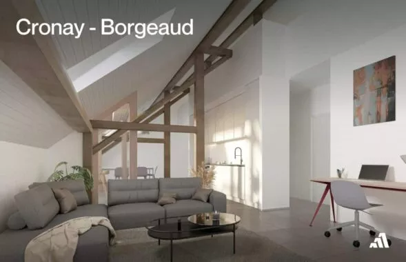 Cronay – Appartement mansardé de 4.5 pièces avec jardin