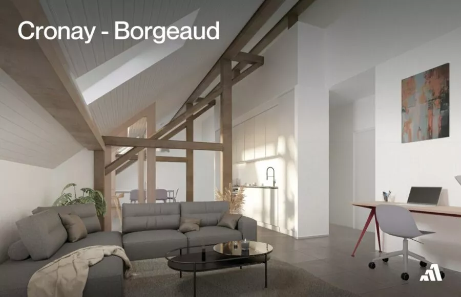 Cronay – Appartement mansardé de 4.5 pièces avec jardin