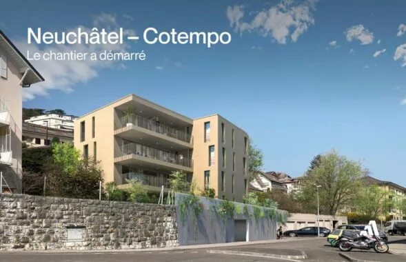 Neuchâtel – Résidence Cotempo : superbe 4.5 pièces proche du centre au 2ème étage – Chantier démarré