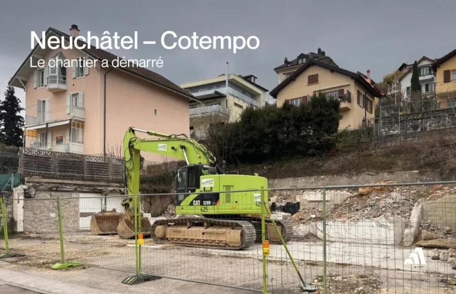 Neuchâtel – Cotempo : 5.5 pièces proche du centre au 2ème étage – Chantier démarré