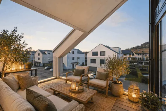 Attique de 97m2 avec balcon et jardin à Sugiez