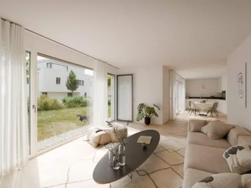 Promotion « Les Capites » – Bevaix – Duplex de 5.5 pièces avec terrasse au rez et cour anglaise