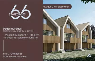 Plus que 2 duplex disponibles · Portes ouvertes les 2.09 de 16h -19h et 5.09 de 10h-13h.