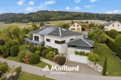Villa individuelle d’exception avec vue à 180° sur la plaine de la Broye